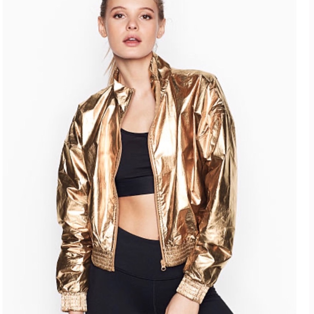 Victoria Sport Bronze Metallic Bomber - Size XS